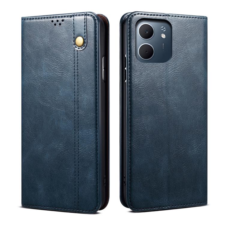 Oil Wax Crazy Horse Texture Leather Phone Case, For OPPO A5x 4G / 5...