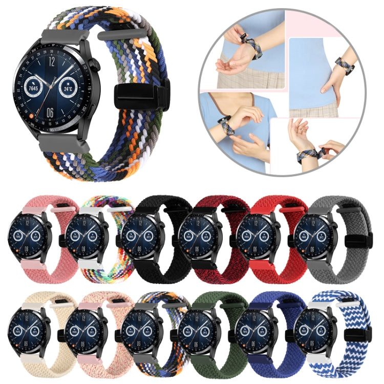 20mm Magnetic Fold Clasp Woven Watch Band, For Garmin VivoMove Trend / Luxe / Style - NMNYSX