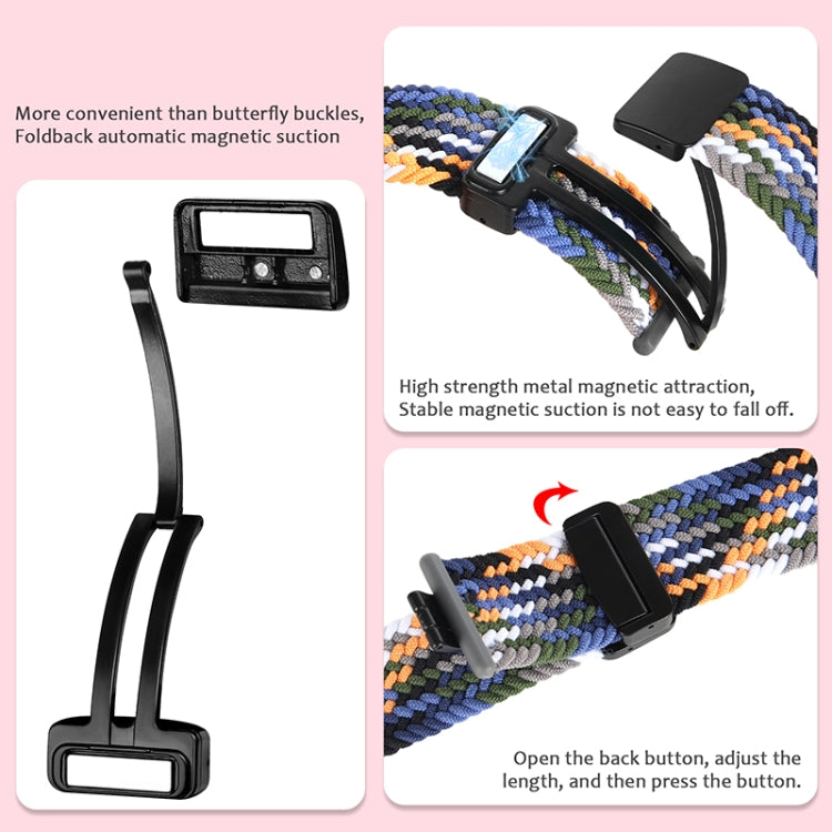 20mm Magnetic Fold Clasp Woven Watch Band, For Garmin VivoMove Trend / Luxe / Style - NMNYSX