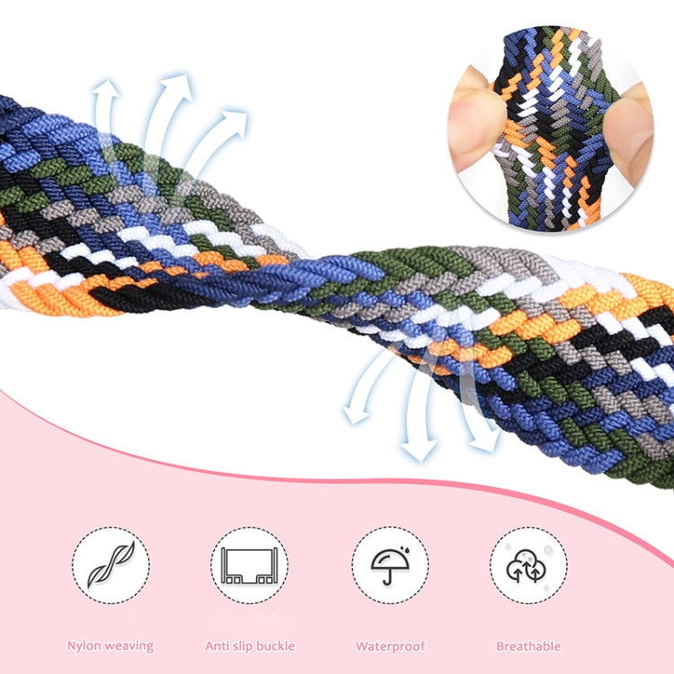 20mm Magnetic Fold Clasp Woven Watch Band, For Garmin VivoMove Trend / Luxe / Style - NMNYSX
