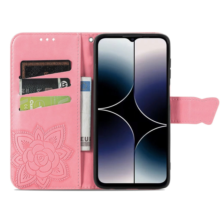 Butterfly Love Flower Embossed Leather Phone Case, For Ulefone Note 16 Pro - NMNYSX