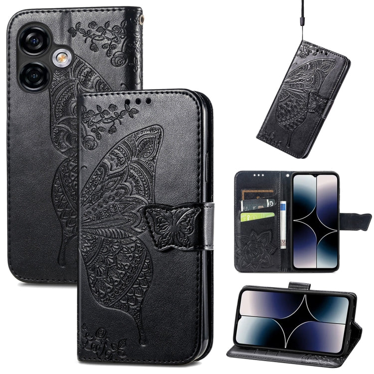 Butterfly Love Flower Embossed Leather Phone Case, For Ulefone Note 16 Pro - NMNYSX