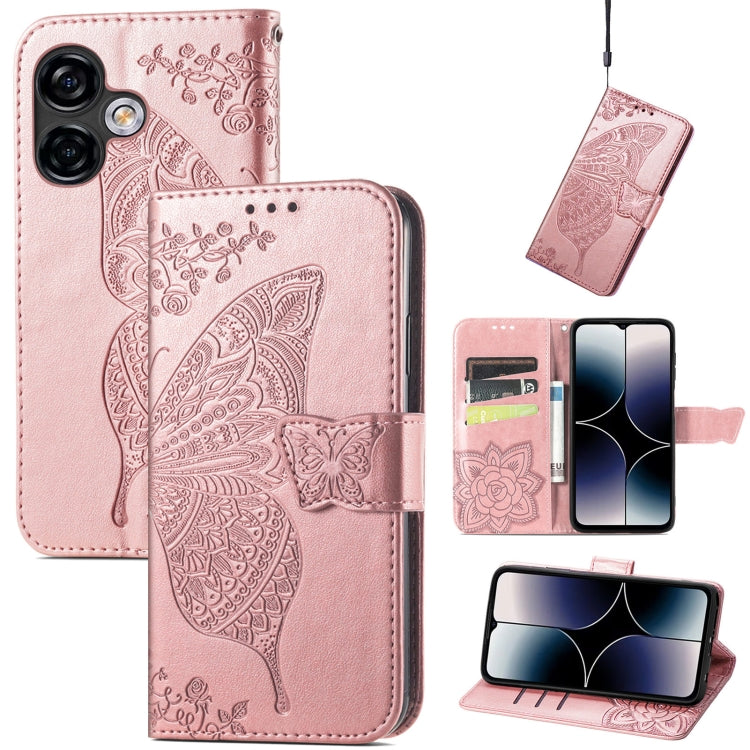 Butterfly Love Flower Embossed Leather Phone Case, For Ulefone Note 16 Pro - NMNYSX