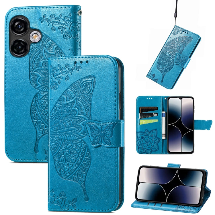 Butterfly Love Flower Embossed Leather Phone Case, For Ulefone Note 16 Pro - NMNYSX