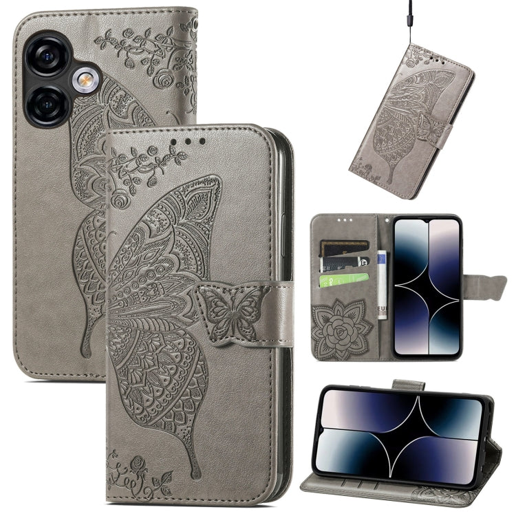 Butterfly Love Flower Embossed Leather Phone Case, For Ulefone Note 16 Pro - NMNYSX