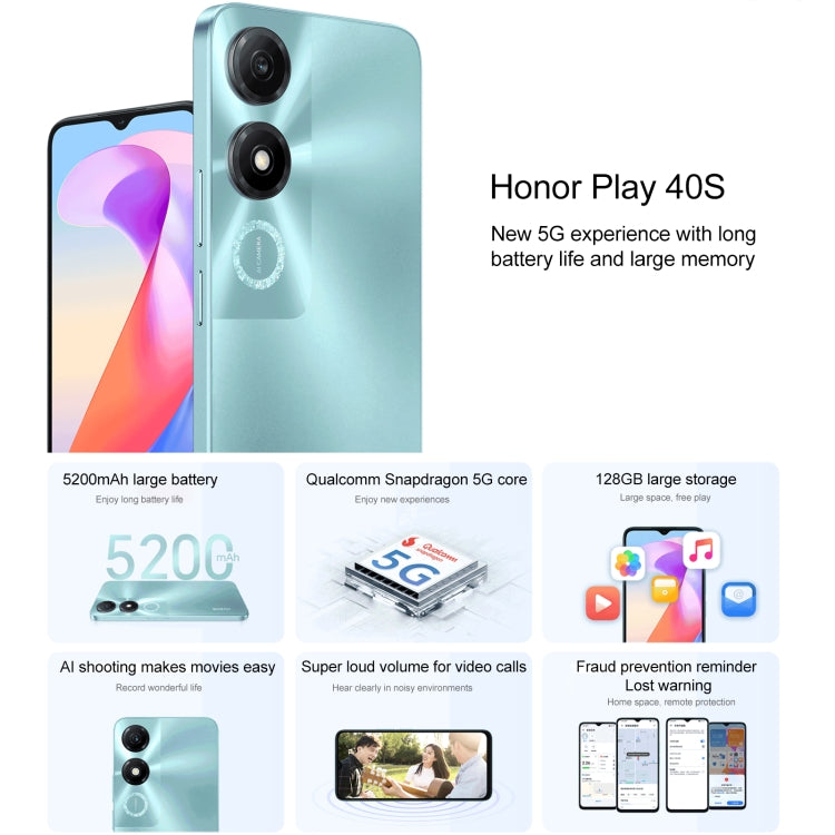 Honor Play 40S 5G, 4GB+128GB Smartphone Telephony Telephone mobile phone