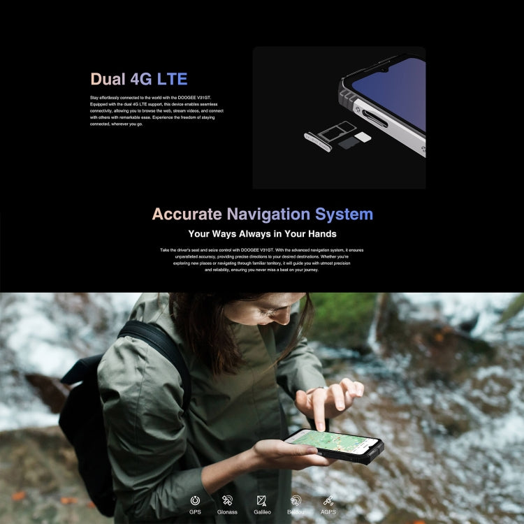 DOOGEE V31GT,  Thermal Imaging Camera, Side Fingerprint, 10800mAh Battery, 6.58 inch Android 13 Dimensity 1080 Octa Core, Network: 5G, OTG, NFC, Support Google Pay, 12GB+256GB - NMNYSX