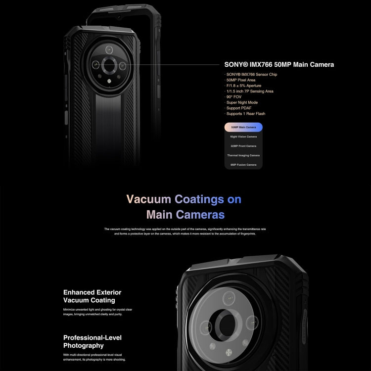 DOOGEE V31GT,  Thermal Imaging Camera, Side Fingerprint, 10800mAh Battery, 6.58 inch Android 13 Dimensity 1080 Octa Core, Network: 5G, OTG, NFC, Support Google Pay, 12GB+256GB - NMNYSX