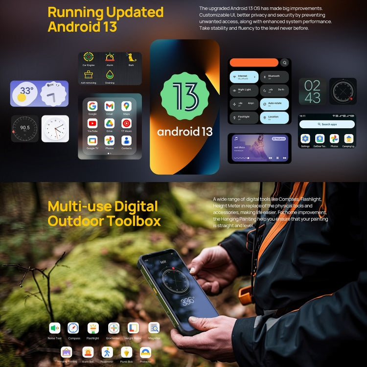 Ulefone Armor 24, Rugged Phone, Side Fingerprint, 22000mAh, 6.78 inch Android 13 MediaTek Helio G96 Octa Core, Network: 4G, NFC, Armor 24 - NMNYSX