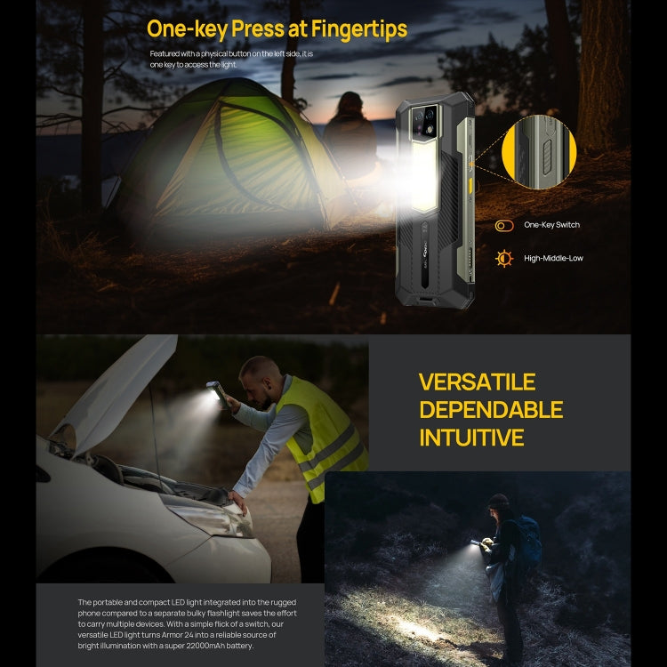 Ulefone Armor 24, Rugged Phone, Side Fingerprint, 22000mAh, 6.78 inch Android 13 MediaTek Helio G96 Octa Core, Network: 4G, NFC, Armor 24 - NMNYSX