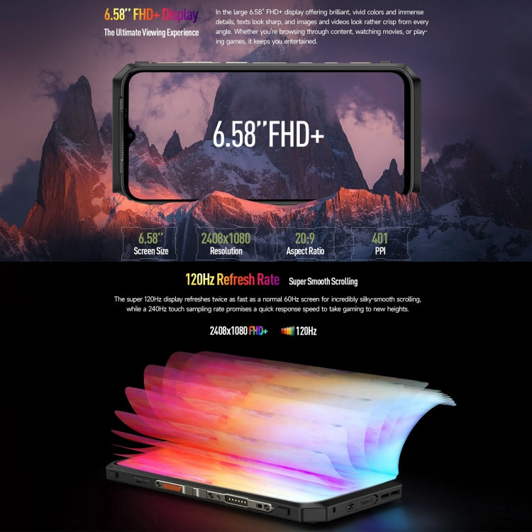 Ulefone Power Armor 18T Ultra Version 5G Thermal Imaging Rugged Phone, Side Fingerprint, 6.58 inch Android 13 MediaTek Dimensity 7050 Octa Core up to 2.6GHz, Network: 5G, NFC, OTG, Power Armor 18T Ultra Version - NMNYSX