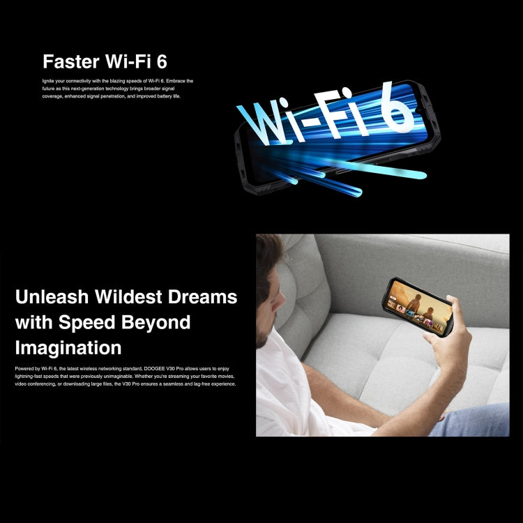 DOOGEE V30 Pro, 200MP Camera, Side Fingerprint, 10800mAh Battery, 6.58 inch Android 13 Dimensity 7050 Octa Core, Network: 5G, OTG, NFC, Support Google Pay, 12GB+512GB - NMNYSX