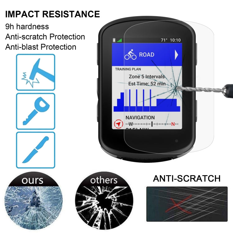0.26mm 2.5D 9H Tempered Glass Film Screen Protector, For Garmin Edge 540 / 840