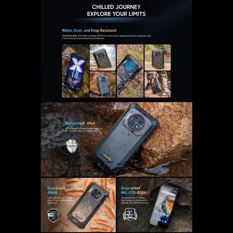 Oukitel WP19 Pro, 6.8 inch MediaTek Helio G99 Octa-core, NFC, Network: 4G, WP19 Pro 8GB+256GB - NMNYSX