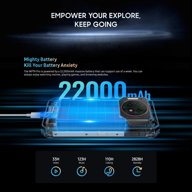 Oukitel WP19 Pro, 6.8 inch MediaTek Helio G99 Octa-core, NFC, Network: 4G, WP19 Pro 8GB+256GB - NMNYSX