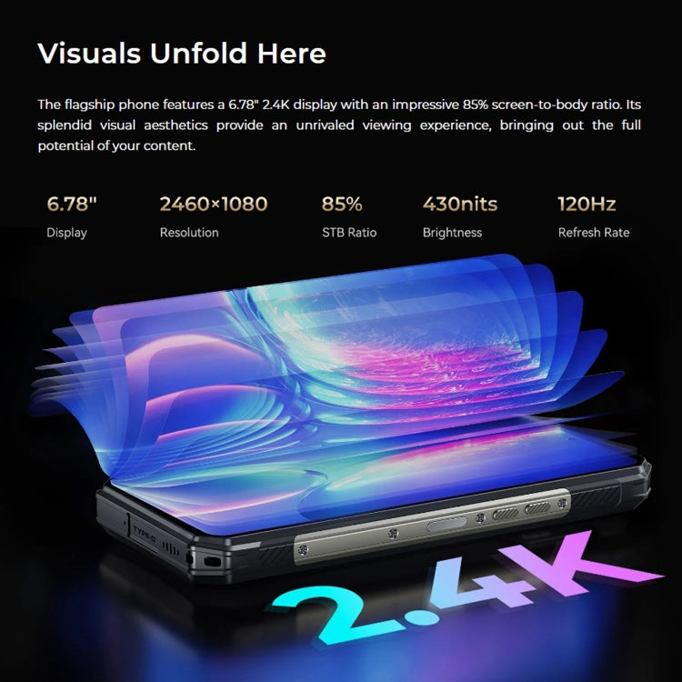 Oukitel WP30 Pro 5G, IP68/IP69K, 108MP Camera, 11000mAh, 6.78 inch + 1.8 inch MediaTek Dimensity 8050 Octa-core 3.0GHz, NFC, OTG, Network: 5G, WP30 Pro 5G 12GB+512GB - NMNYSX