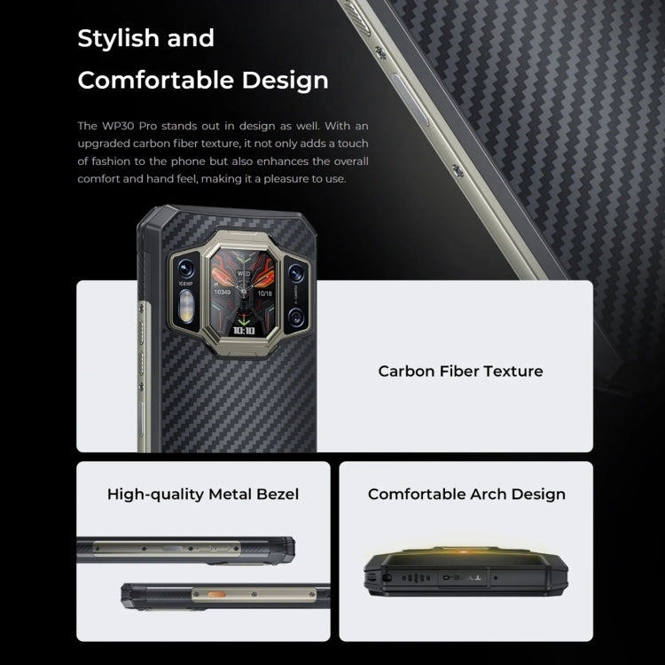 Oukitel WP30 Pro 5G, IP68/IP69K, 108MP Camera, 11000mAh, 6.78 inch + 1.8 inch MediaTek Dimensity 8050 Octa-core 3.0GHz, NFC, OTG, Network: 5G, WP30 Pro 5G 12GB+512GB - NMNYSX