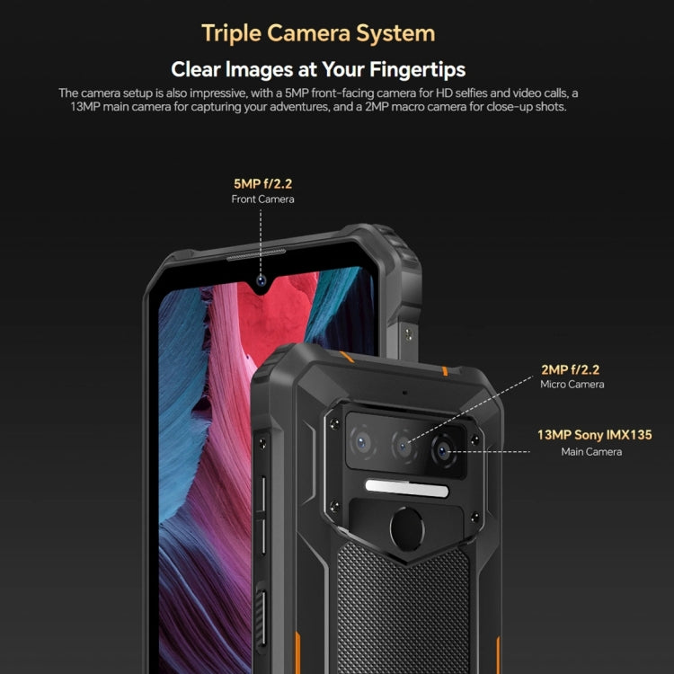 Oukitel WP23 Pro, IP68/IP69K, 6.52 inch Unisoc T606 Octa-core, NFC, Network: 4G, WP23 Pro