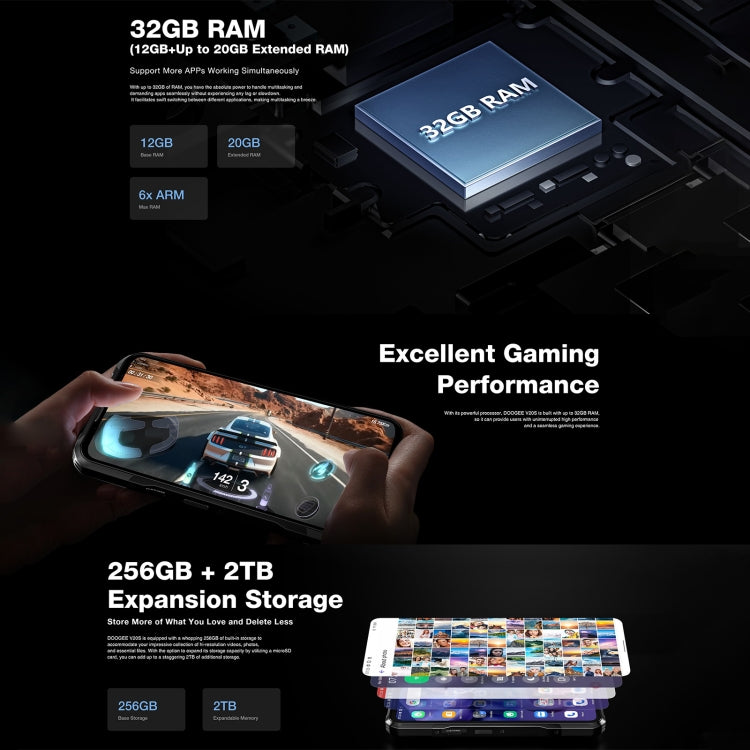DOOGEE V20S, Side Fingerprint, 6.43 inch Android 13 Dimensity 6020 Octa Core 2.2GHz, Network: 5G, OTG, NFC, Support Google Pay, 12GB+256GB - NMNYSX