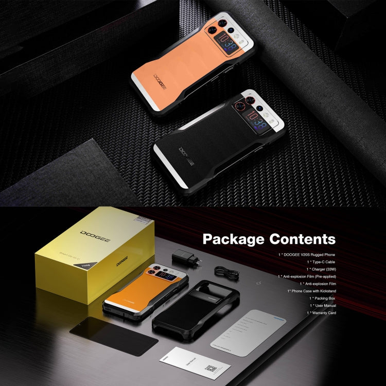 DOOGEE V20S, Side Fingerprint, 6.43 inch Android 13 Dimensity 6020 Octa Core 2.2GHz, Network: 5G, OTG, NFC, Support Google Pay, 12GB+256GB - NMNYSX