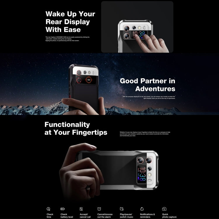DOOGEE V20S, Side Fingerprint, 6.43 inch Android 13 Dimensity 6020 Octa Core 2.2GHz, Network: 5G, OTG, NFC, Support Google Pay, 12GB+256GB - NMNYSX