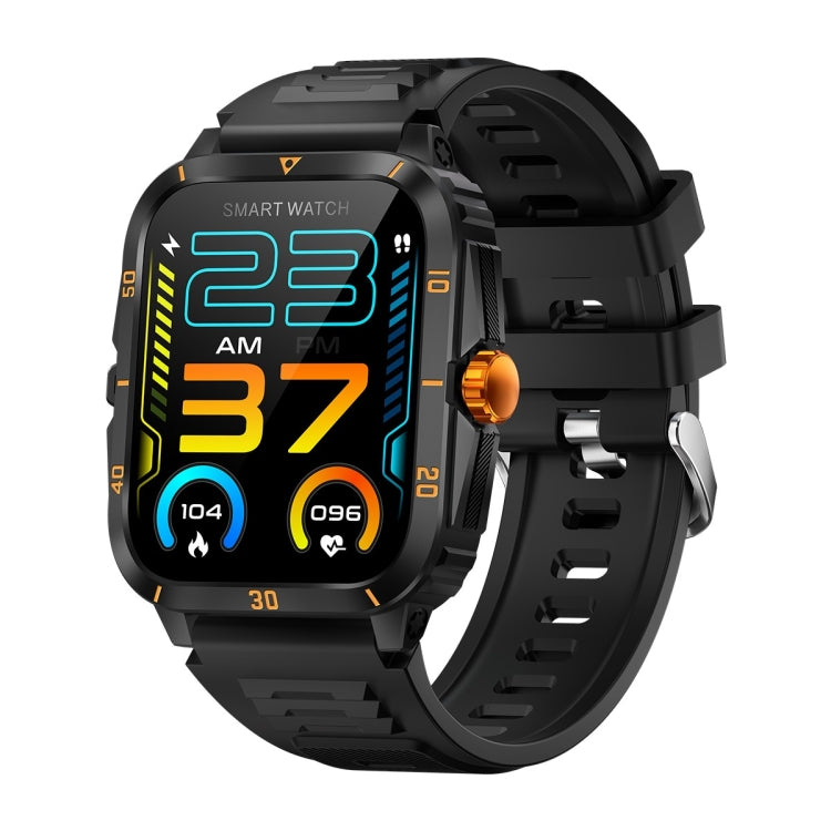 KT71 1.96 inch HD Square Screen Rugged Smart Watch Supports Bluetooth Calls/Sleep Monitoring/Blood Oxygen Monitoring - NMNYSX