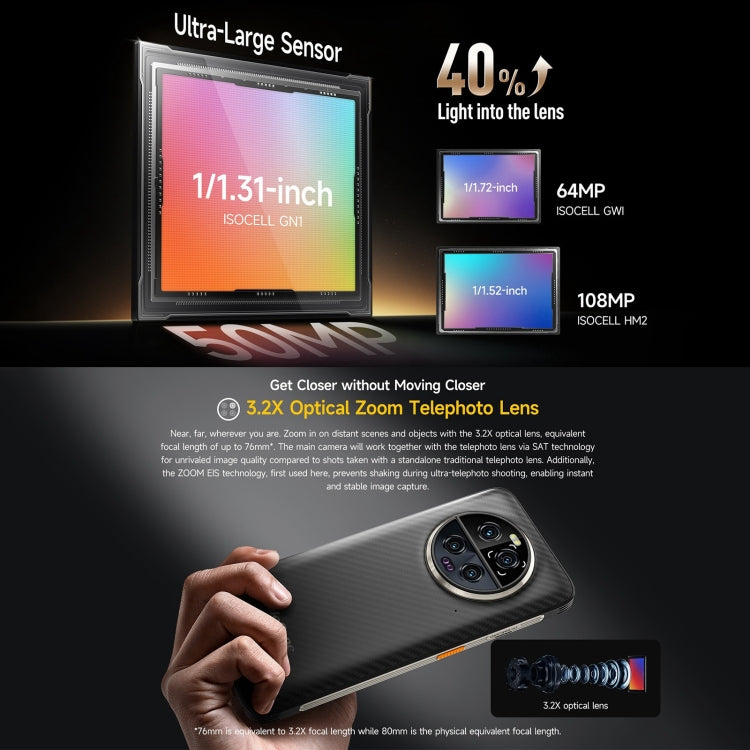 Ulefone Armor 23 Ultra Rugged Phone, 6.78 inch Android 13 MediaTek Dimensity 8020 Octa Core up to 2.6GHz, Network: 5G, NFC, OTG, Satellite Messaging, 12GB+512GB - NMNYSX