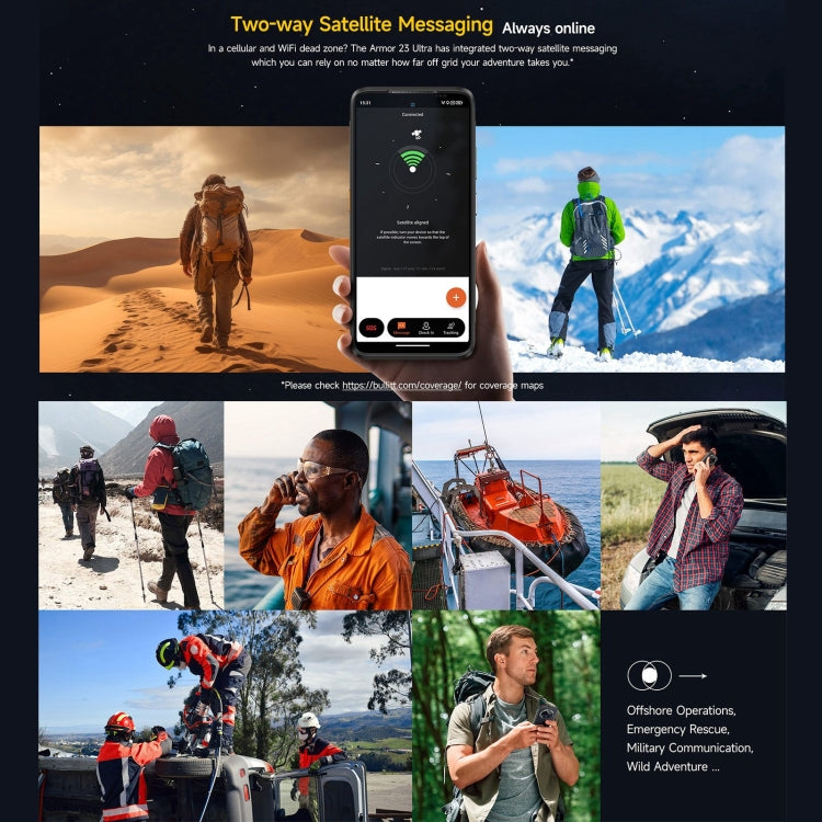 Ulefone Armor 23 Ultra Rugged Phone, 6.78 inch Android 13 MediaTek Dimensity 8020 Octa Core up to 2.6GHz, Network: 5G, NFC, OTG, Satellite Messaging, 12GB+512GB - NMNYSX