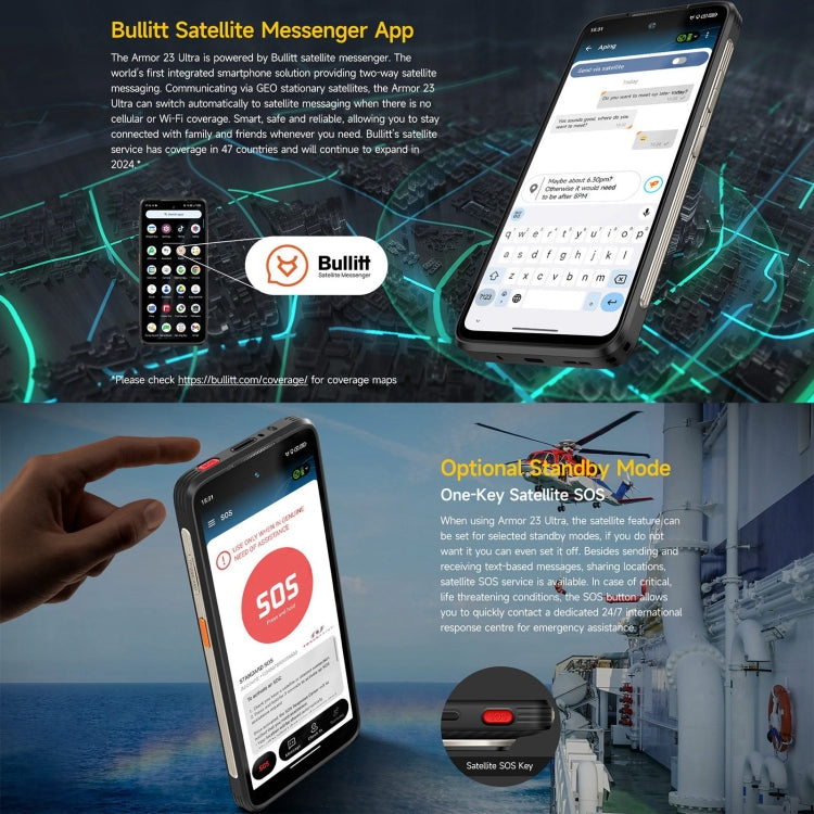 Ulefone Armor 23 Ultra Rugged Phone, 6.78 inch Android 13 MediaTek Dimensity 8020 Octa Core up to 2.6GHz, Network: 5G, NFC, OTG, Satellite Messaging, 12GB+512GB - NMNYSX