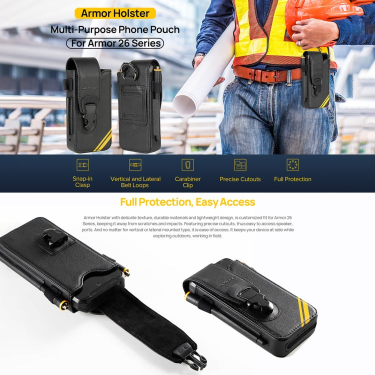 Ulefone Armor Holster Multi-Purpose Phone Pouch Waist Bag, For Ulefone Armor 26 Ultra, For Ulefone Armor 24 - NMNYSX
