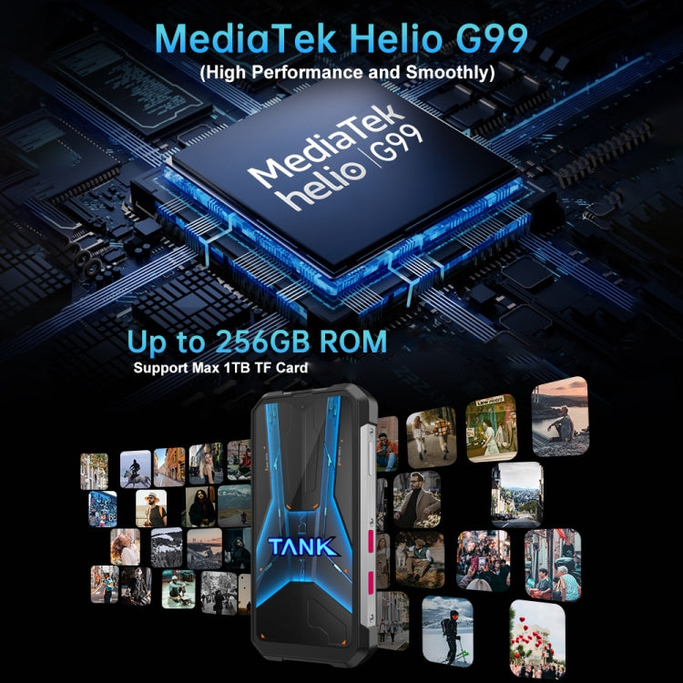 Unihertz Tank mini 1 / 8849, Night Vision Version, 100MP Camera, 4.3 inch Android 13 Helio G99 Octa Core, Network: 4G, 8GB+256GB