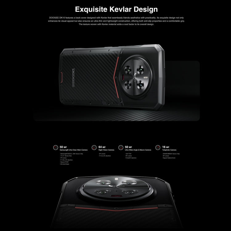 DOOGEE DK10 5G, Quad Cameras, Side Fingerprint, 6.67 inch Android 13 Dimensity 8020 Octa Core 2.6GHz, Network: 5G, OTG, NFC, Support Google Pay, 12GB+512GB - NMNYSX