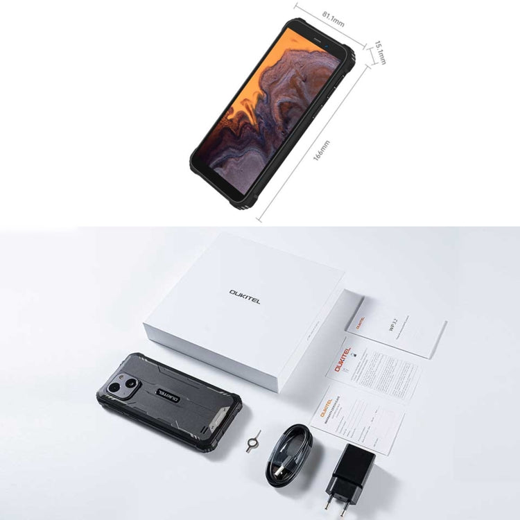 Oukitel WP32, IP68/IP69K, 5.93 inch Android 13 Unisoc Tiger T606 Octa-core, NFC, OTG, Network: 4G, 4GB+128GB - NMNYSX