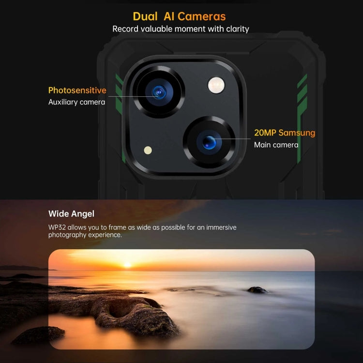Oukitel WP32, IP68/IP69K, 5.93 inch Android 13 Unisoc Tiger T606 Octa-core, NFC, OTG, Network: 4G, 4GB+128GB - NMNYSX