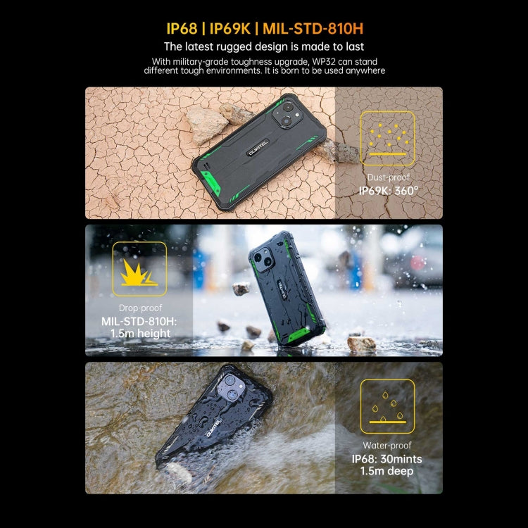 Oukitel WP32, IP68/IP69K, 5.93 inch Android 13 Unisoc Tiger T606 Octa-core, NFC, OTG, Network: 4G, 4GB+128GB - NMNYSX