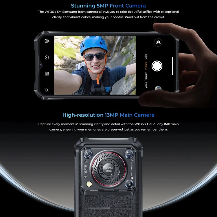 Oukitel WP36, IP68/IP69K, Fingerprint Identification, 10600mAh, 6.52 inch MediaTek MT8788 Octa Core, NFC, OTG, Network: 4G, WP36, 8GB+128GB - NMNYSX