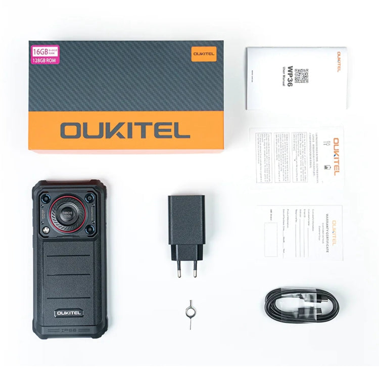 Oukitel WP36, IP68/IP69K, Fingerprint Identification, 10600mAh, 6.52 inch MediaTek MT8788 Octa Core, NFC, OTG, Network: 4G, WP36, 8GB+128GB - NMNYSX