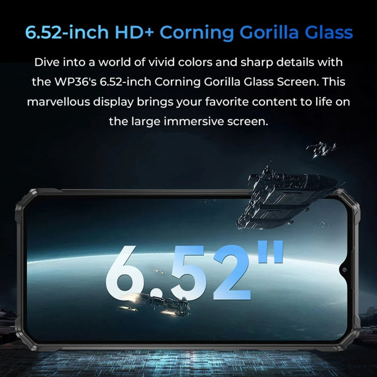 Oukitel WP36, IP68/IP69K, Fingerprint Identification, 10600mAh, 6.52 inch MediaTek MT8788 Octa Core, NFC, OTG, Network: 4G, WP36, 8GB+128GB - NMNYSX