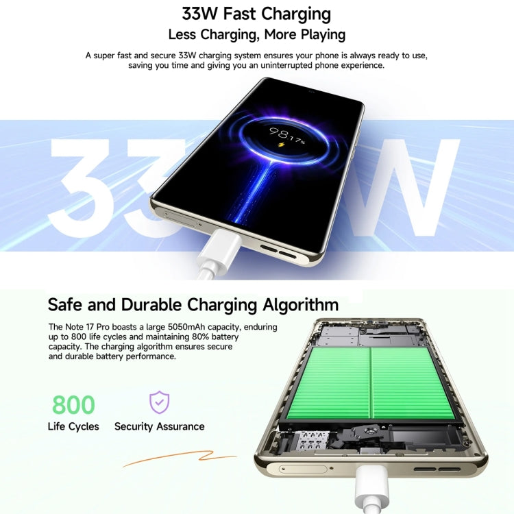 Ulefone Note 17 Pro, Screen Fingerprint, 6.78 inch Android 13 MediaTek Helio G99 MTK6789 Octa Core, NFC, Network: 4G, 12GB+256GB - NMNYSX