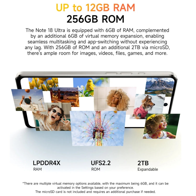 Ulefone Note 18 Ultra, Side Fingerprint, 6.78 inch Android 13 MediaTek Dimensity 720 5G MT6853 Octa Core 2.0GHz, NFC, Network: 5G, 6GB+256GB - NMNYSX