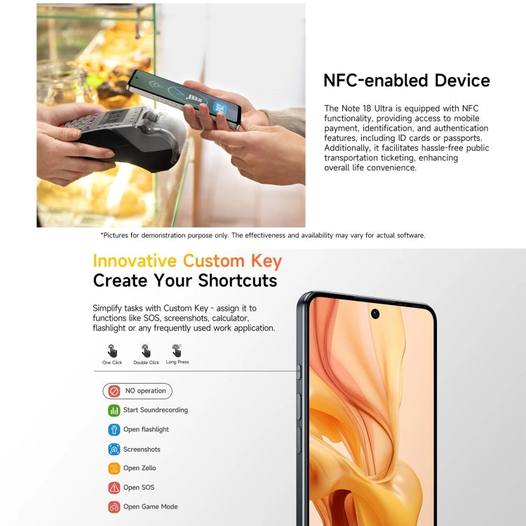 Ulefone Note 18 Ultra, Side Fingerprint, 6.78 inch Android 13 MediaTek Dimensity 720 5G MT6853 Octa Core 2.0GHz, NFC, Network: 5G, 6GB+256GB - NMNYSX