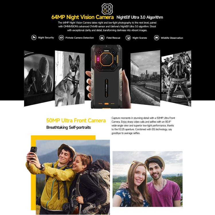 Ulefone Armor 26 Ultra Walkie-Talkie Version Rugged Phone, 6.78 inch Android 13 MediaTek Dimensity 8020 Octa Core, Network: 5G, NFC, 12GB+512GB Walkie-Talkie Version - NMNYSX