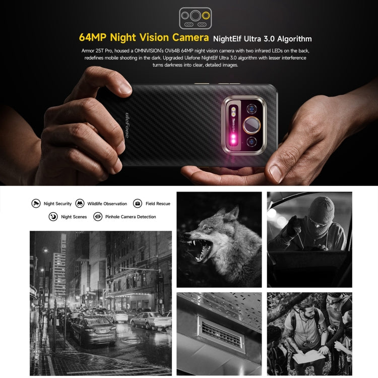 Ulefone Armor 25T Pro Rugged Phone, Thermal Imaging, 6.78 inch Android 14 MediaTek Dimensity 6300 Octa Core, Network: 5G, NFC, Armor 25T Pro - NMNYSX