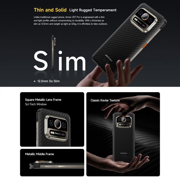 Ulefone Armor 25T Pro Rugged Phone, Thermal Imaging, 6.78 inch Android 14 MediaTek Dimensity 6300 Octa Core, Network: 5G, NFC, Armor 25T Pro - NMNYSX