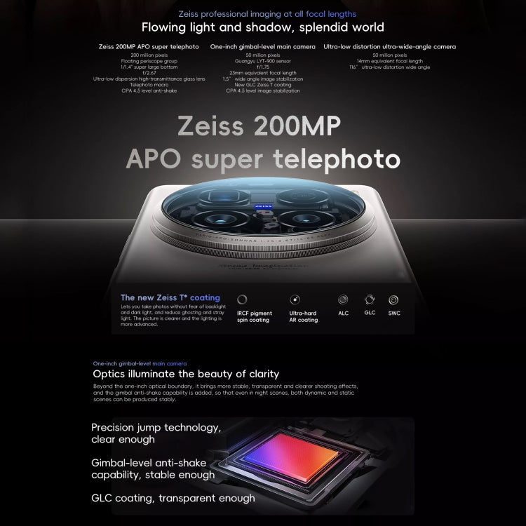 vivo X100 Ultra, Face ID / Fingerprint Identification, 6.78 inch Android 14 OriginOS 4 Snapdragon 8 Gen 3 Octa Core, OTG, NFC, Network: 5G, Support Google Play, 12GB+256GB, 16GB+512GB, 16GB+1TB