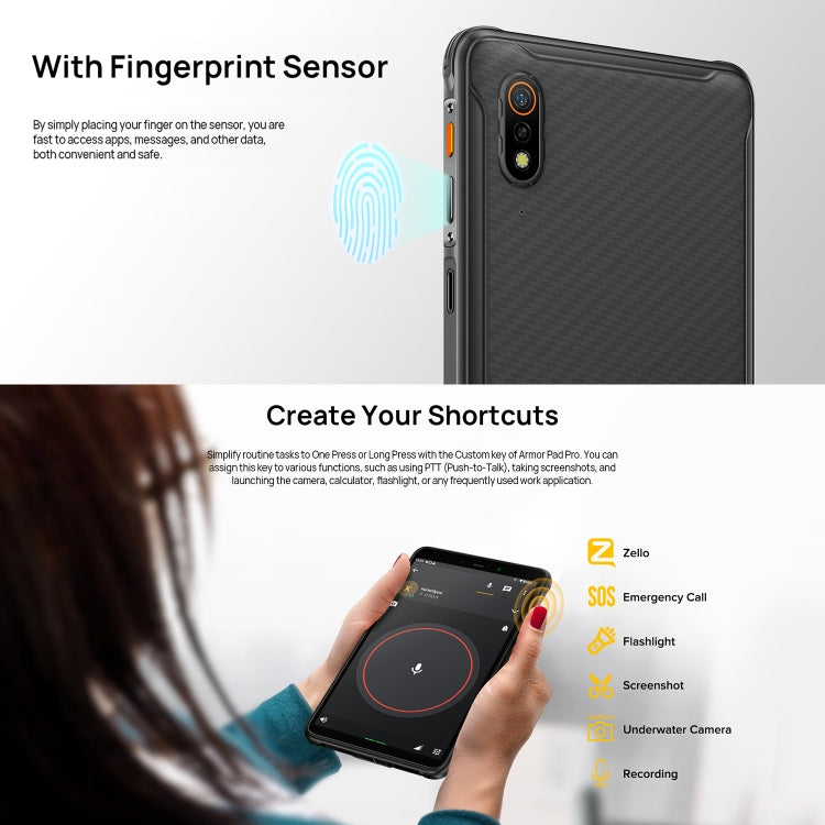 Ulefone Armor Pad Pro Rugged Tablet PC, 8 inch Android 13 MediaTek MT8788 Octa Core 4G Network, EU and USB Plug, Armor Pad Pro mining farming industryng mechanic