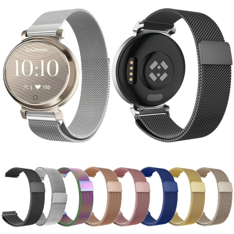 14mm Milan Stainless Steel Watch Band, For Garmin Lily 2