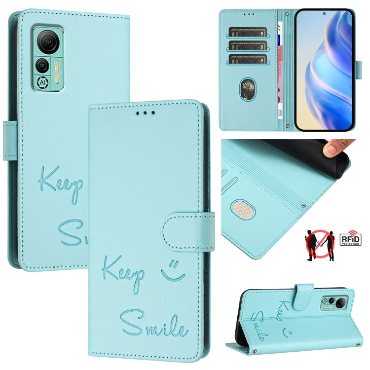 Smile Embossing RFID Leather Phone Case, For Ulefone Note 18 Ultra 5G, For Ulefone Note 14 - NMNYSX