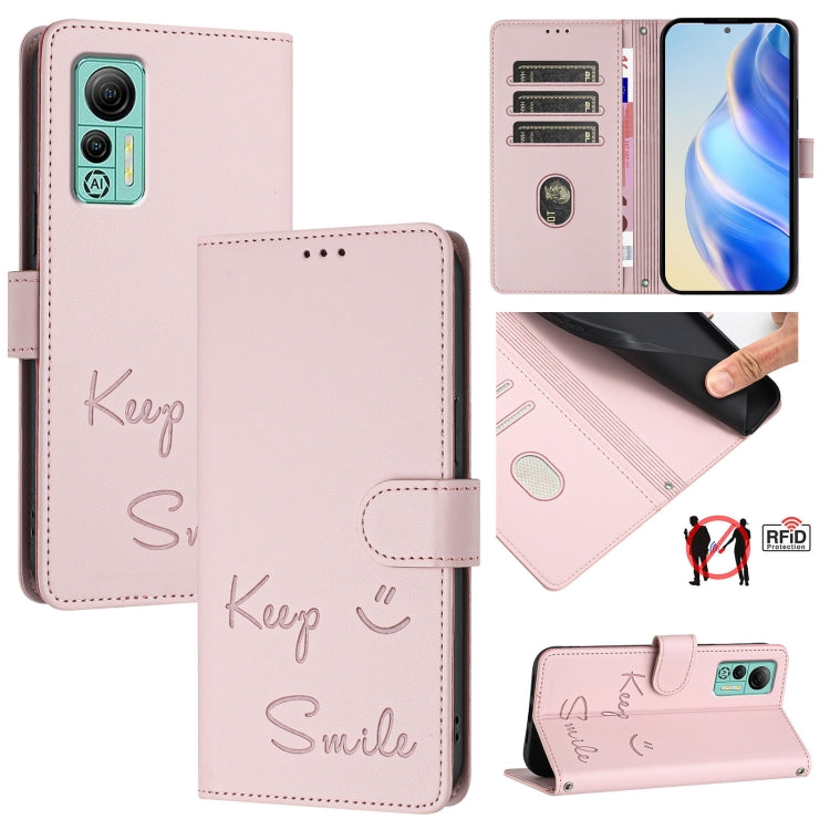 Smile Embossing RFID Leather Phone Case, For Ulefone Note 18 Ultra 5G, For Ulefone Note 14 - NMNYSX