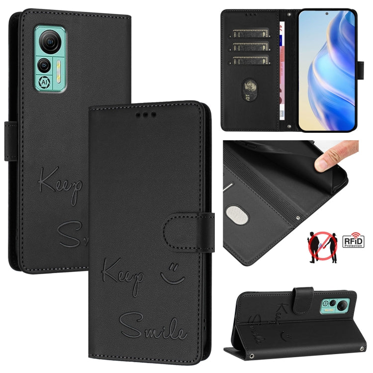 Smile Embossing RFID Leather Phone Case, For Ulefone Note 18 Ultra 5G, For Ulefone Note 14 - NMNYSX